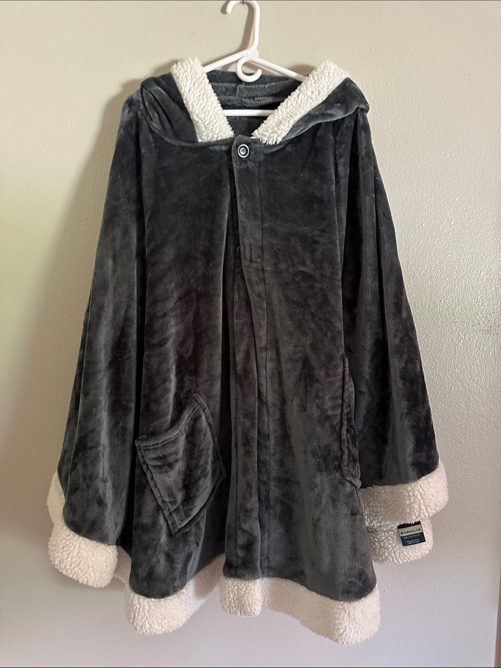 Hooded Faux-Sherpa Jacket One Size